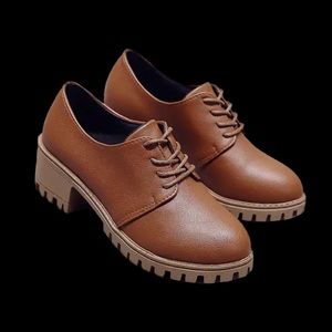 Lace Up Platform Oxford Shoes